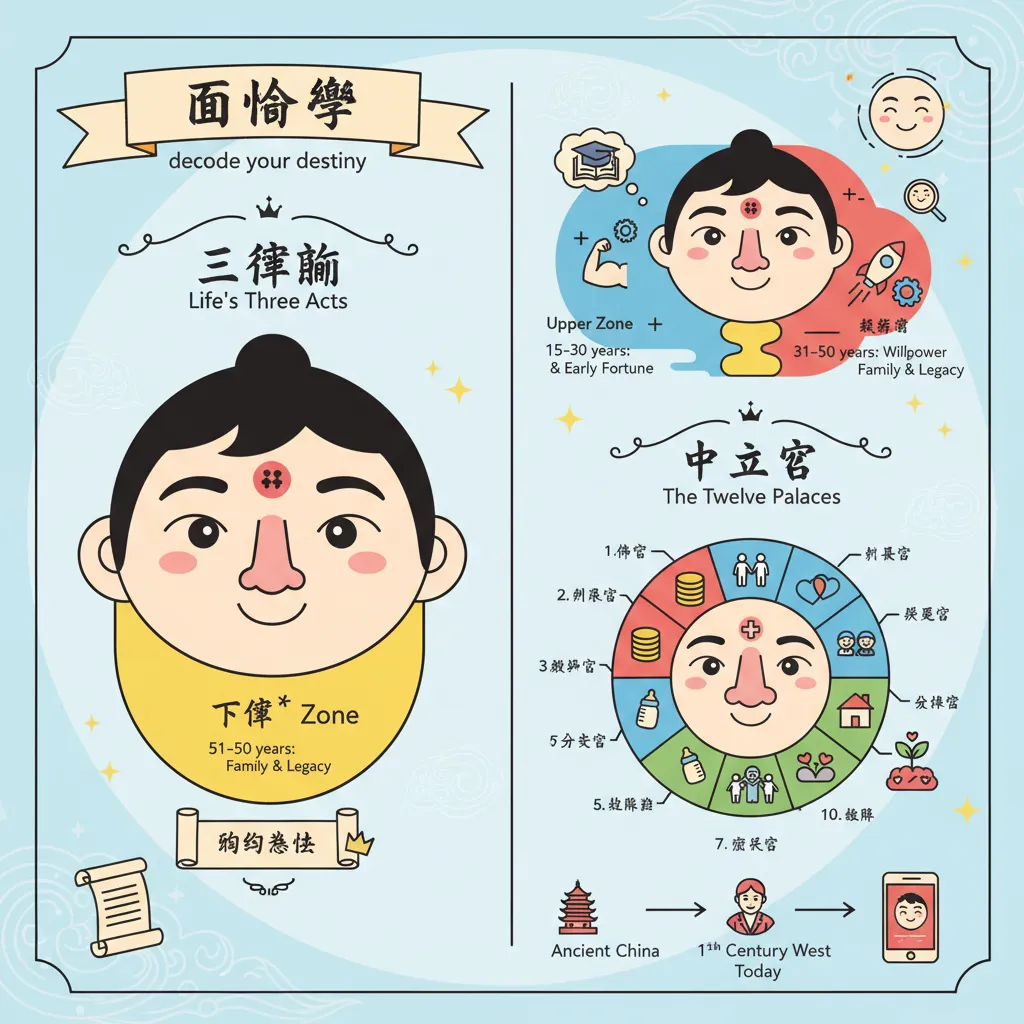 面相學基礎理論與三停十二宮系統